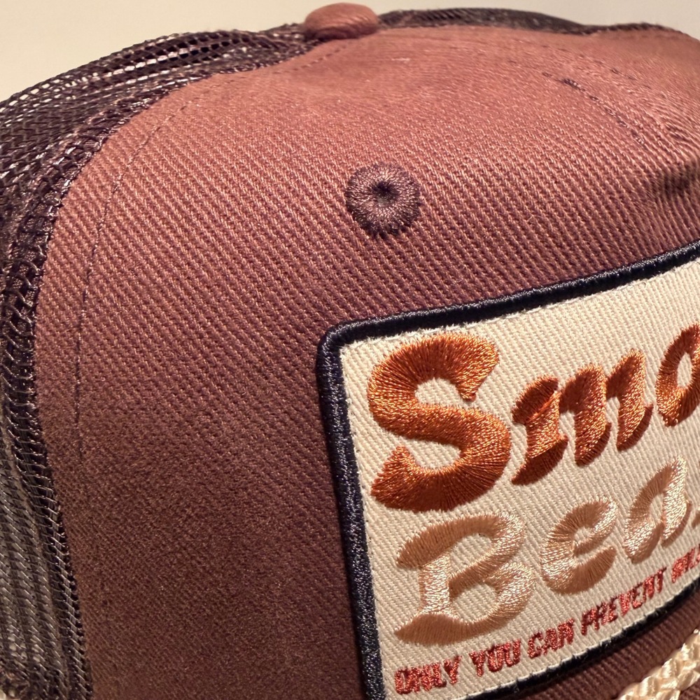 Smokey Bear NEW Trucker Hat Mesh Rope Snapback "Only You Can Prevent‎ Wildfires" - Picture 3 of 12